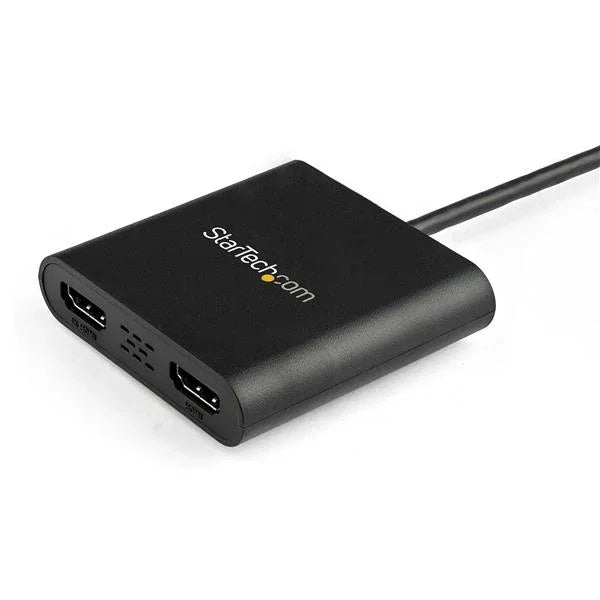 STARTECH USB 3.0 to Dual HDMI Adapter - 1x 4K 30Hz & 1x 1080p - External Video & Graphics Card - USB Type-A to HDMI Dual Monitor Display Adapter - Supports Windows Only - Black (USB32HD2) (USB32HD2)