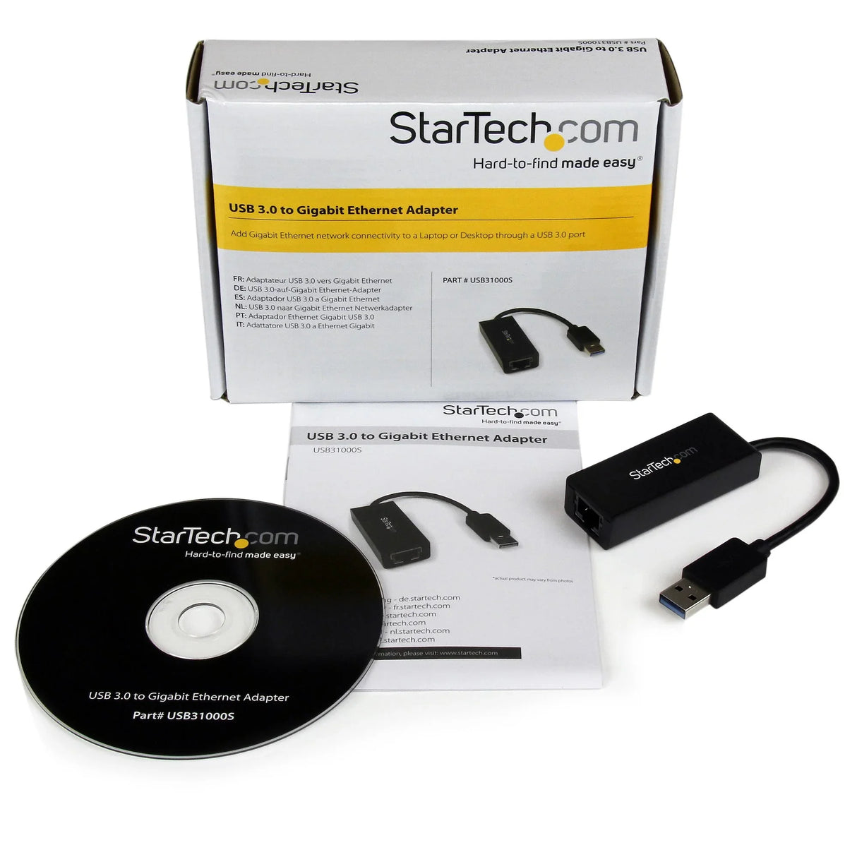 STARTECH USB 3.0 to Gigabit Ethernet Network Adapter | 10|100|1000 Mbps | USB to RJ45 | USB 3.0 to LAN Adapter | USB 3.0 Ethernet Adapter (GbE) | TAA Complaint (USB31000S)