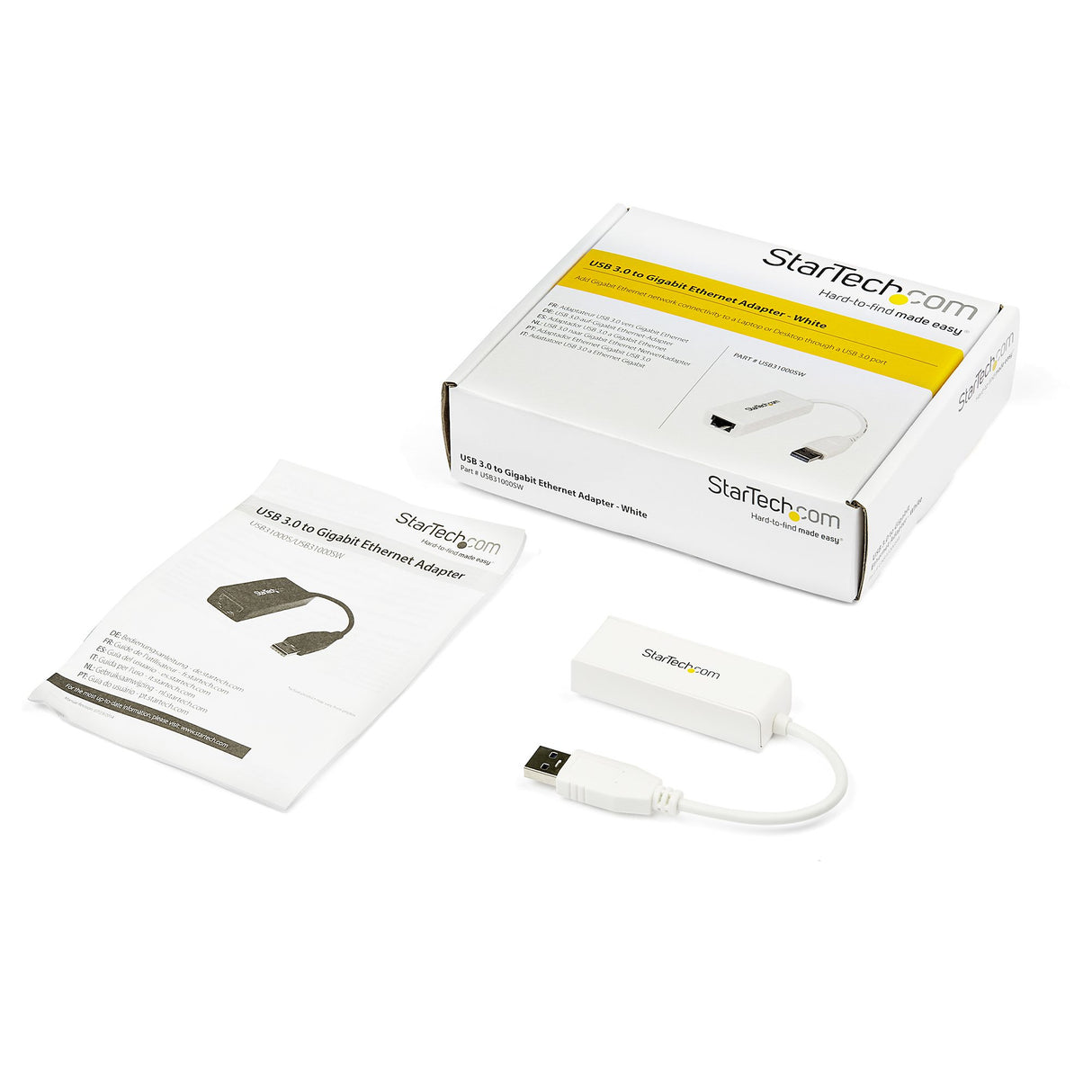 STARTECH USB 3.0 to Gigabit Ethernet Network Adapter | 10|100|1000 Mbps | USB to RJ45 | USB 3.0 to LAN Adapter | USB 3.0 Ethernet Adapter (GbE) | TAA Complaint (USB31000SW)