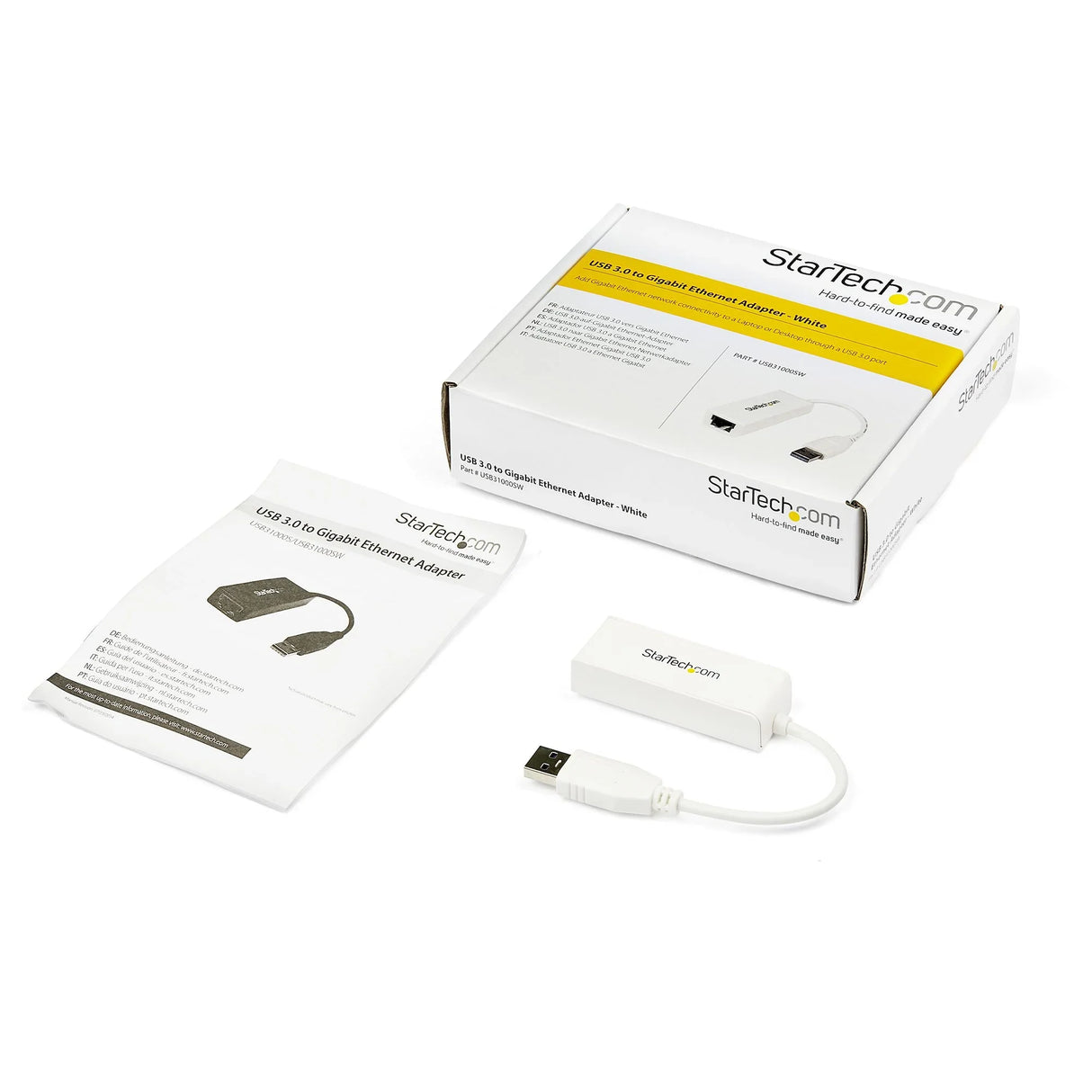 STARTECH USB 3.0 to Gigabit Ethernet Network Adapter | 10|100|1000 Mbps | USB to RJ45 | USB 3.0 to LAN Adapter | USB 3.0 Ethernet Adapter (GbE) | TAA Complaint (USB31000SW)