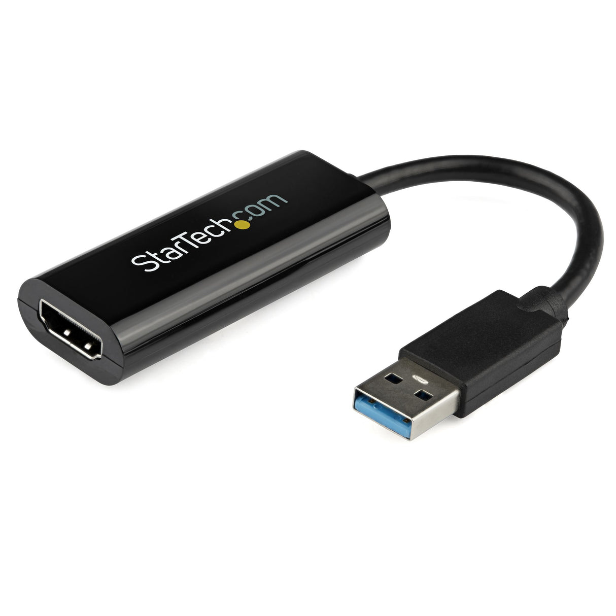 STARTECH USB 3.0 to HDMI Adapter - 1080p (1920x1200) - Slim|Compact USB Type-A to HDMI Display Adapter Converter for Monitor - External Video & Graphics Card - Black | Windows Only (USB32HDES) (USB32HDES)
