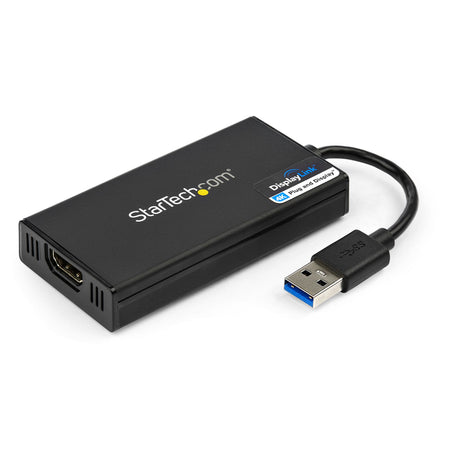 STARTECH USB 3.0 to HDMI Adapter - 4K 30Hz Ultra HD - DisplayLink Certified - USB Type-A to HDMI Display Adapter Converter for Monitor - External Video & Graphics Card - Mac & Windows (USB32HD4K) (USB32HD4K)