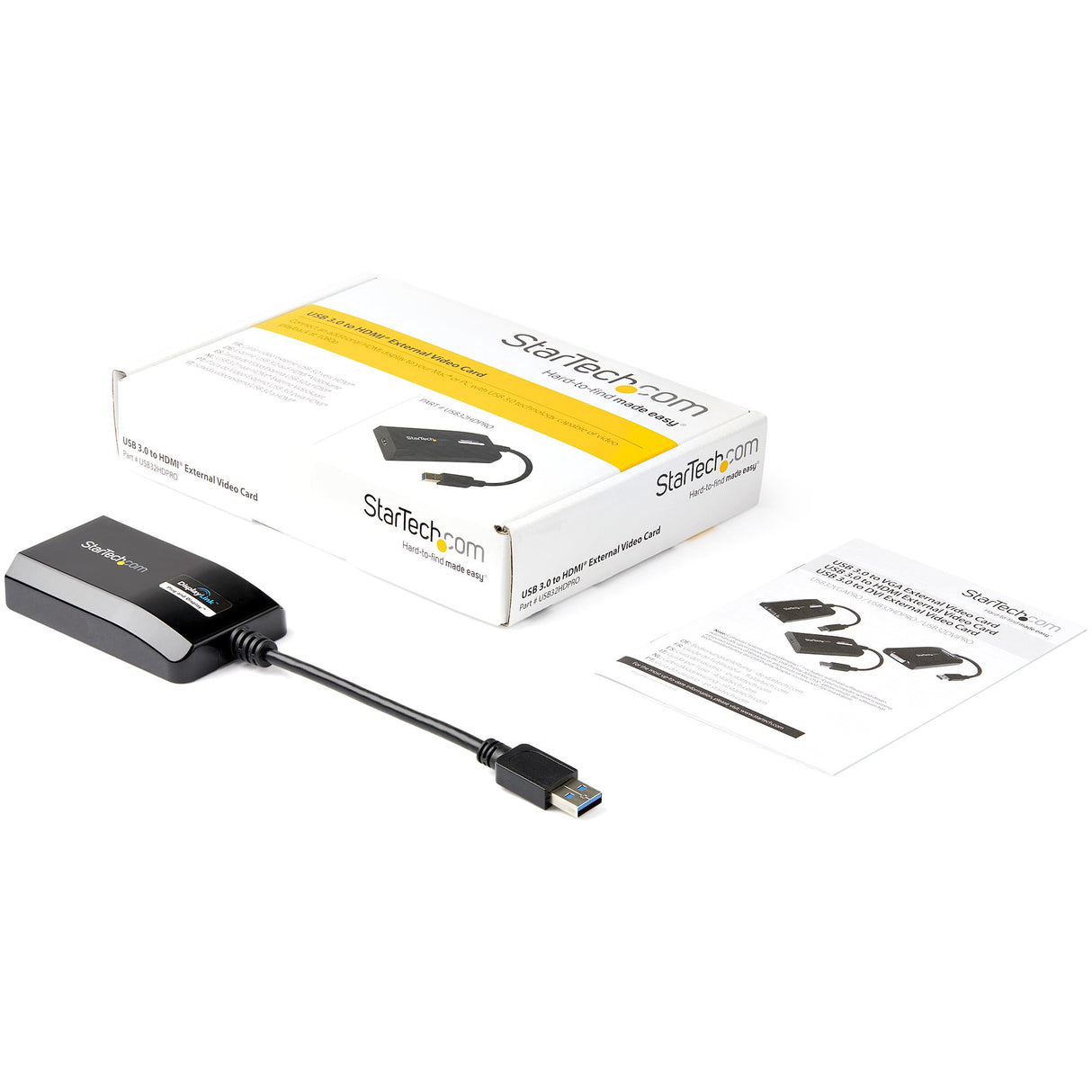 STARTECH USB 3.0 to HDMI Adapter - DisplayLink Certified - 1080p (1920x1200) - USB Type-A to HDMI Display Adapter Converter for Monitor - External Video & Graphics Card | Windows|Mac (USB32HDPRO) (USB32HDPRO)