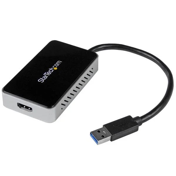 STARTECH USB 3.0 to HDMI & DVI Adapter with 1x USB Port - External Video & Graphics Card Adapter - Dual Monitor Hub - Supports Windows (USB32HDEH) (USB32HDEH)
