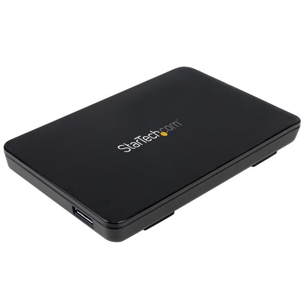 STARTECH USB 3.1 (10Gbps) Tool-free Enclosure for 2.5” SATA Drives - Ultra-fast | Portable Data Storage - Lightweight Plastic (S251BPU313)