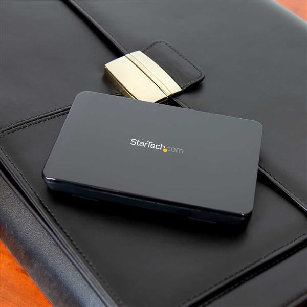 STARTECH USB 3.1 (10Gbps) Tool-free Enclosure for 2.5” SATA Drives - Ultra-fast | Portable Data Storage - Lightweight Plastic (S251BPU313)