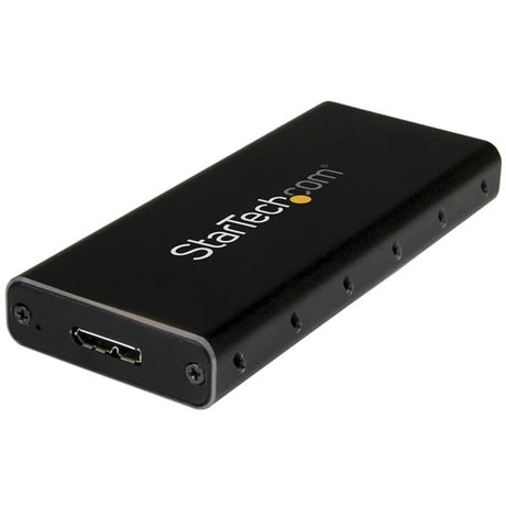 STARTECH USB 3.1 Gen 2 (10Gbps) mSATA Drive Enclosure - Aluminum - Portable Data Storage for mSATA and mSATA Mini (Half-Size) (SMS1BMU313)