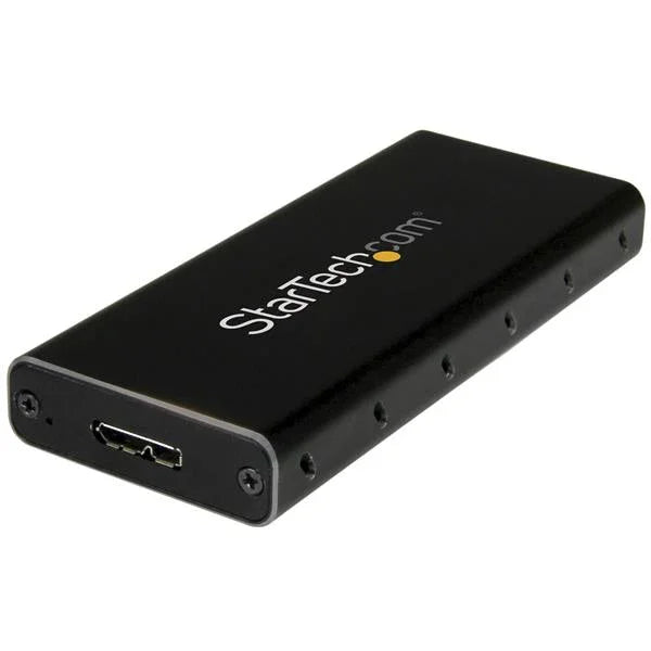 STARTECH USB 3.1 Gen 2 (10Gbps) mSATA Drive Enclosure - Aluminum - Portable Data Storage for mSATA and mSATA Mini (Half-Size) (SMS1BMU313)