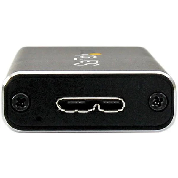 STARTECH USB 3.1 Gen 2 (10Gbps) mSATA Drive Enclosure - Aluminum - Portable Data Storage for mSATA and mSATA Mini (Half-Size) (SMS1BMU313)