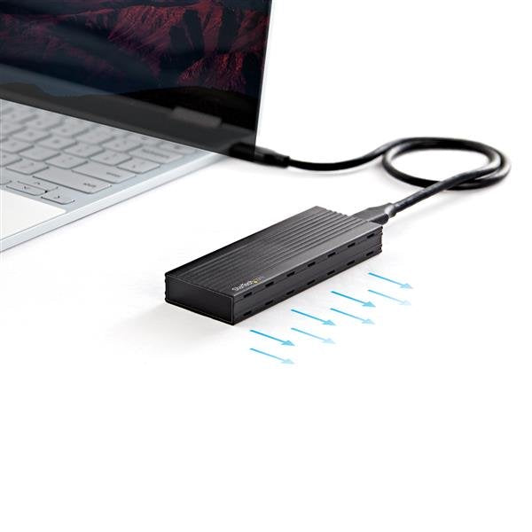 STARTECH USB-C 10Gbps to M.2 NVMe SSD Enclosure - Portable External M.2 NGFF PCIe Aluminum Case - 1GB|s Read|Write - Supports 2230 | 2242 | 2260 | 2280 - TB3 Compatible - Mac & PC (M2E1BMU31C) (M2E1BMU31C)