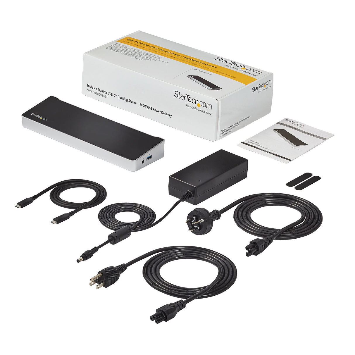 STARTECH USB-C Dock - 4K Triple Monitor Laptop Docking Station with Dual DisplayPort & HDMI