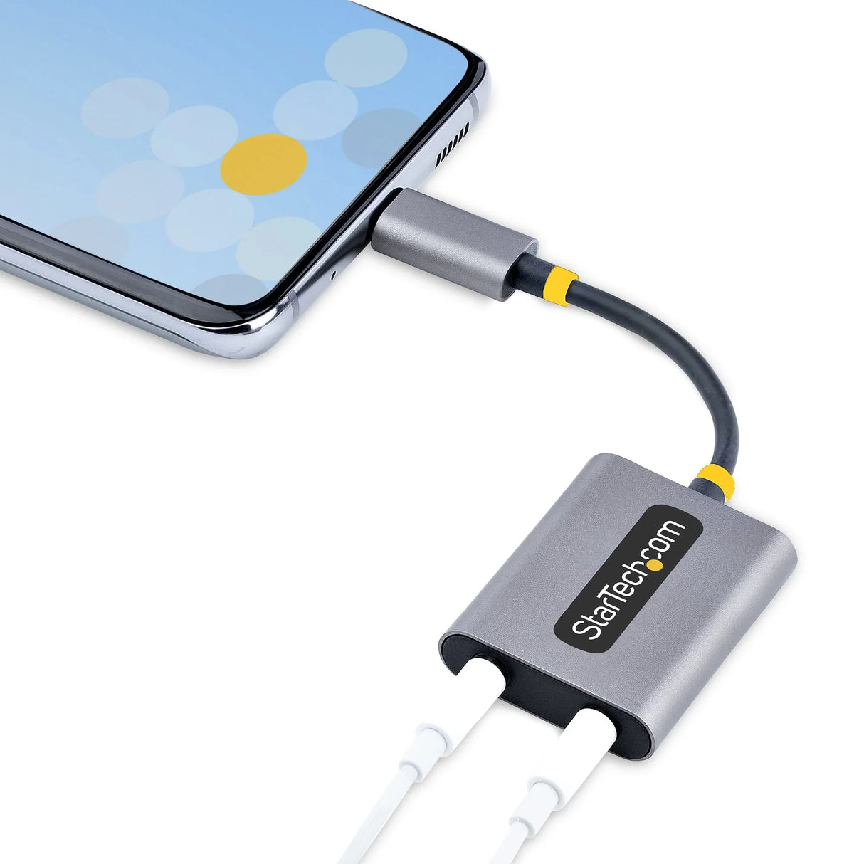 STARTECH USB-C Headphone Splitter | USB Type C Dual Headset Adapter w|Mic Input | USB C to 3.5mm Audio Adapter|Earphone Dongle | USB C to Audio Jack|Aux Output | 24-bit DAC (USBC-AUDIO-SPLITTER) (USBC-AUDIO-SPLITTER)