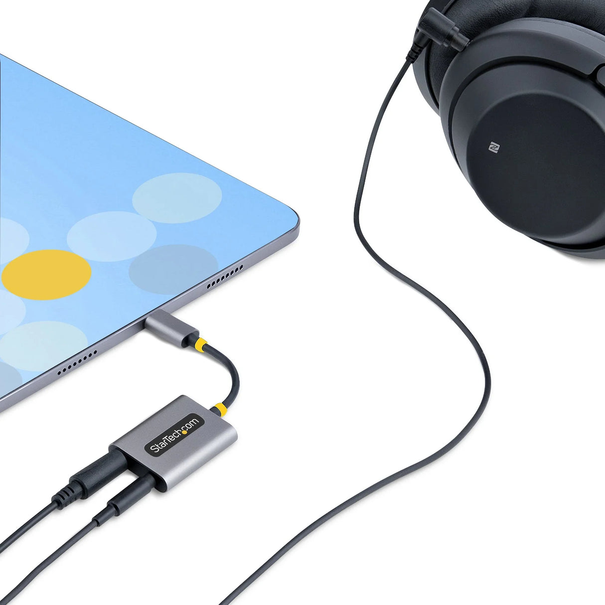 STARTECH USB-C Headphone Splitter | USB Type C Dual Headset Adapter w|Mic Input | USB C to 3.5mm Audio Adapter|Earphone Dongle | USB C to Audio Jack|Aux Output | 24-bit DAC (USBC-AUDIO-SPLITTER) (USBC-AUDIO-SPLITTER)