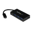 STARTECH USB C Hub - 4 Port USB-C to USB-A (3x) and USB-C (1x) - Bus Powered USB Hub - USB Type C Hub - Port Expander (HB30C3A1CFB)