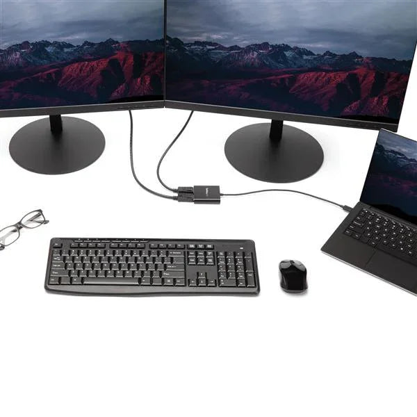 STARTECH USB-C to Dual DisplayPort 1.2 Adapter | USB Type-C Multi-Monitor MST Hub | Dual 4K 30Hz|1080p 60Hz DP Laptop Display Extender | Splitter | Extra-Long Built-In Cable | Windows (MSTCDP122DP) (MSTCDP122DP)