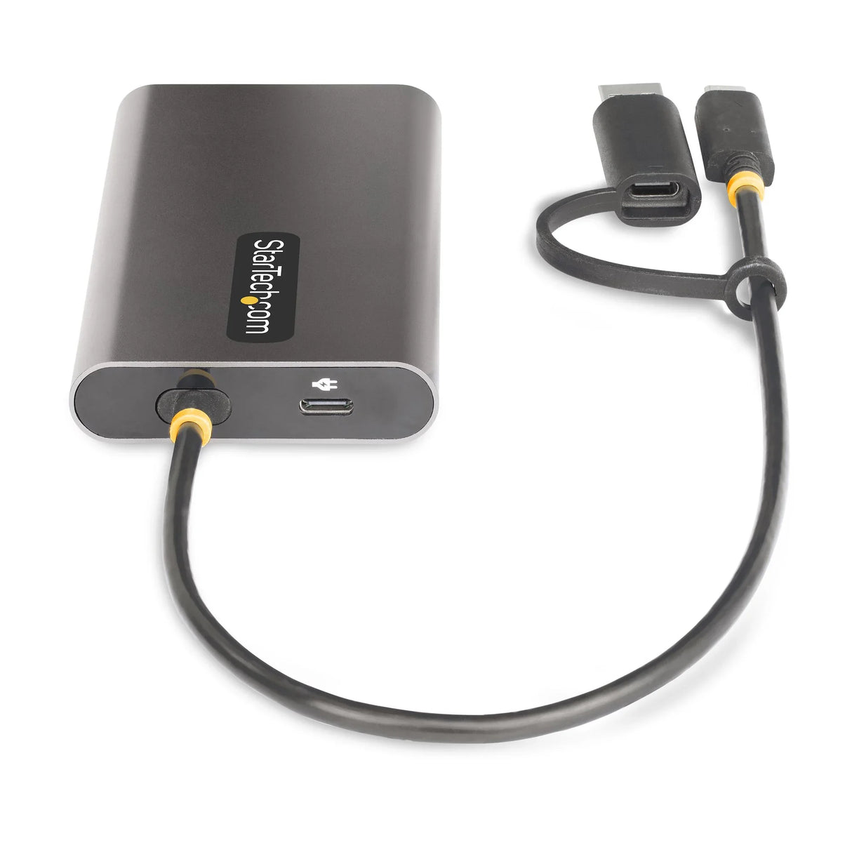 STARTECH USB-C to Dual-HDMI Adapter - USB-C or A to 2x HDMI Monitors - 4K 60Hz - 100W PD Pass-Through - 1ft (30cm) Built-in Cable - USB to HDMI Multi-Monitor Converter for Laptop (109B-USBC-HDMI) (109B-USBC-HDMI)