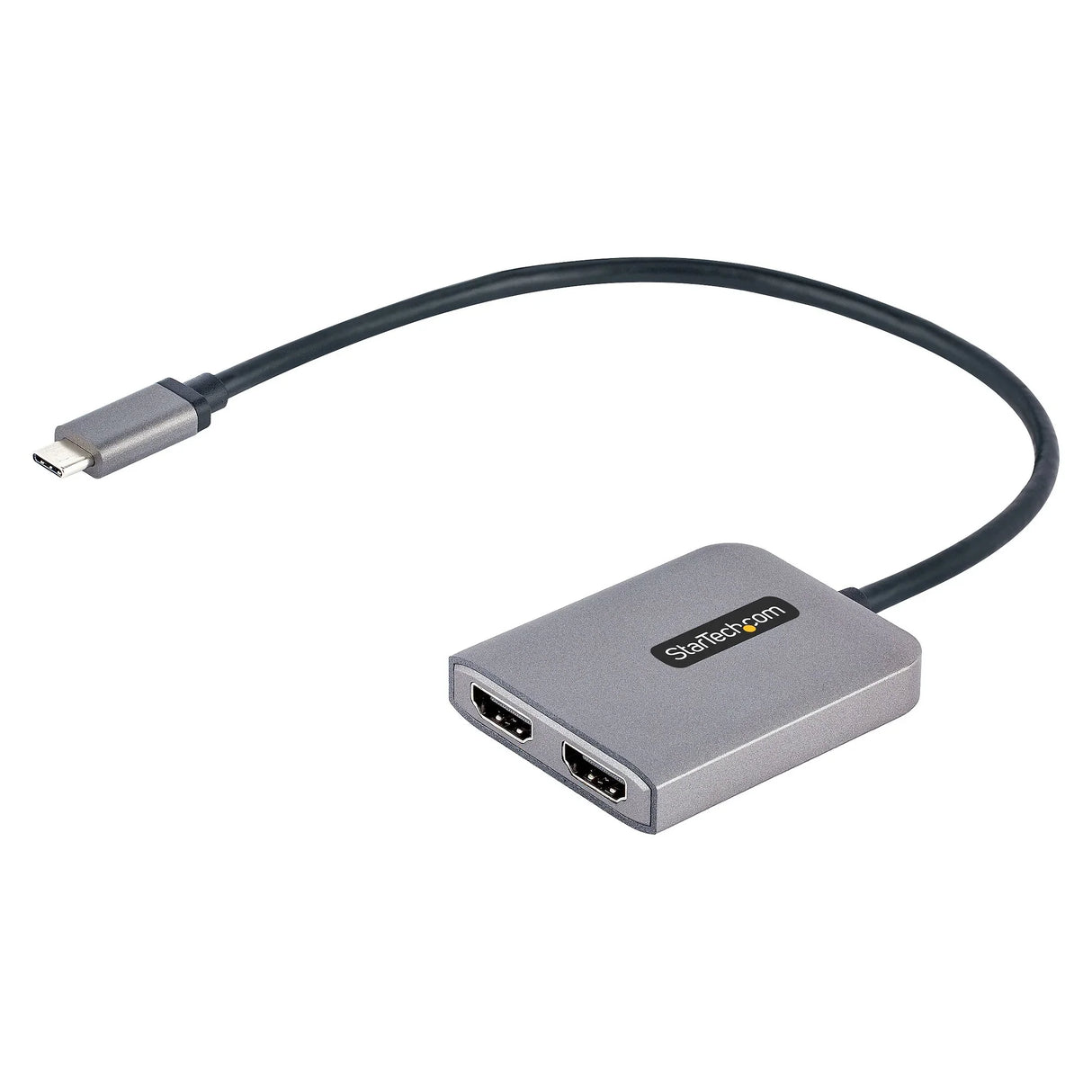 STARTECH USB-C to Dual HDMI MST HUB - Dual HDMI 4K 60Hz - USB Type C Multi Monitor Adapter for Laptop w| 1ft|30cm cable - DP 1.4 Multi-Stream Transport Hub - USB-C to HDMI Splitter (MST14CD122HD) (MST14CD122HD)