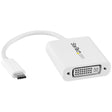 STARTECH USB C to DVI Adapter - White - 1920x1200 - USB Type C Video Converter for Your DVI D Display | Monitor | Projector (CDP2DVIW) (CDP2DVIW)