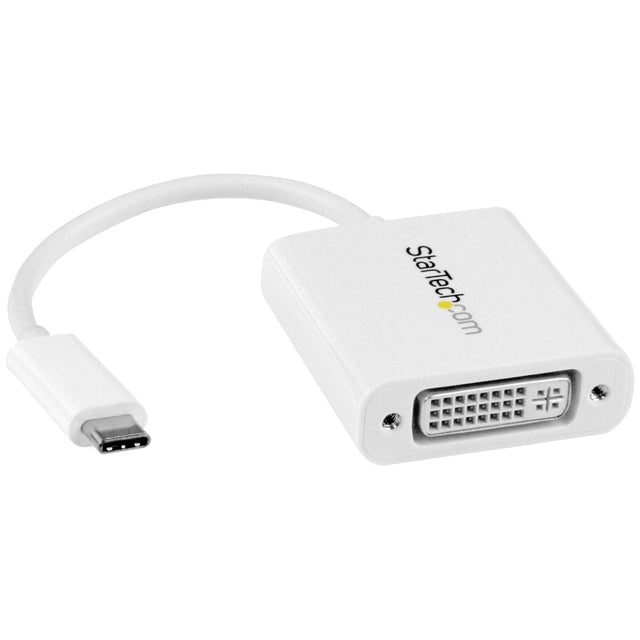 STARTECH USB C to DVI Adapter - White - 1920x1200 - USB Type C Video Converter for Your DVI D Display | Monitor | Projector (CDP2DVIW) (CDP2DVIW)