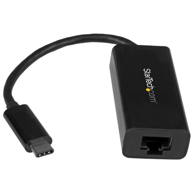 STARTECH USB-C to Gigabit Ethernet Adapter - Black - Thunderbolt 3 |4 Compatible | Windows & Mac - RJ45 LAN Network Converter (US1GC30B) (US1GC30B)