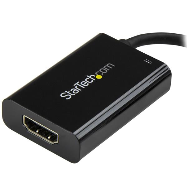 STARTECH USB C to HDMI 2.0 Adapter with Power Delivery - 4K 60Hz USB Type-C to HDMI Display Video Converter - 60W PD Pass-Through Charging Port - Thunderbolt 3 Compatible - Black (CDP2HDUCP) (CDP2HDUCP)