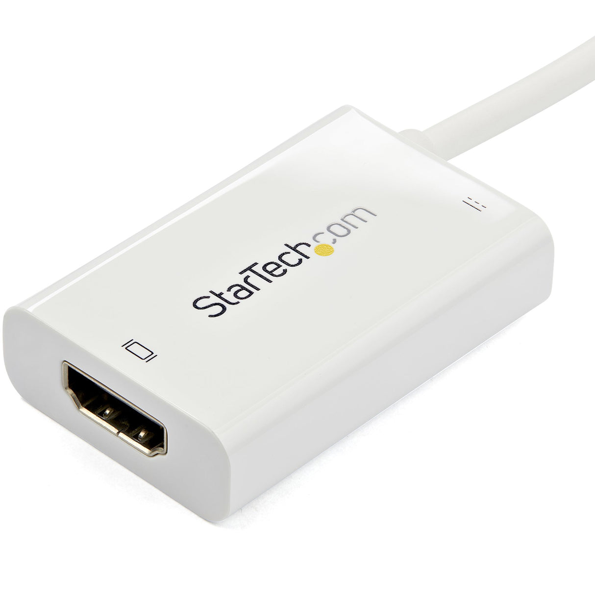 STARTECH USB C to HDMI 2.0 Adapter with Power Delivery - 4K 60Hz USB Type-C to HDMI Display Video Converter - 60W PD Pass-Through Charging Port - Thunderbolt 3 Compatible - White (CDP2HDUCPW) (CDP2HDUCPW)
