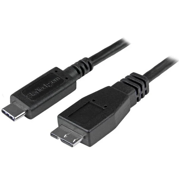 STARTECH USB C to Micro USB Cable 0.5m - USB 3.1 Type C to Micro USB Type B Cable - Micro USB 3.1 to USB-C - Thunderbolt 3 Compatible (USB31CUB50CM)