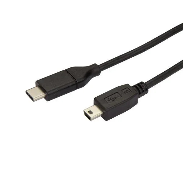 STARTECH USB C to Mini USB Cable - 6 ft | 2m - M|M - USB 2.0 - Mini USB Cord - USB C to Mini B Cable - USB Type C to Mini USB (USB2CMB2M)