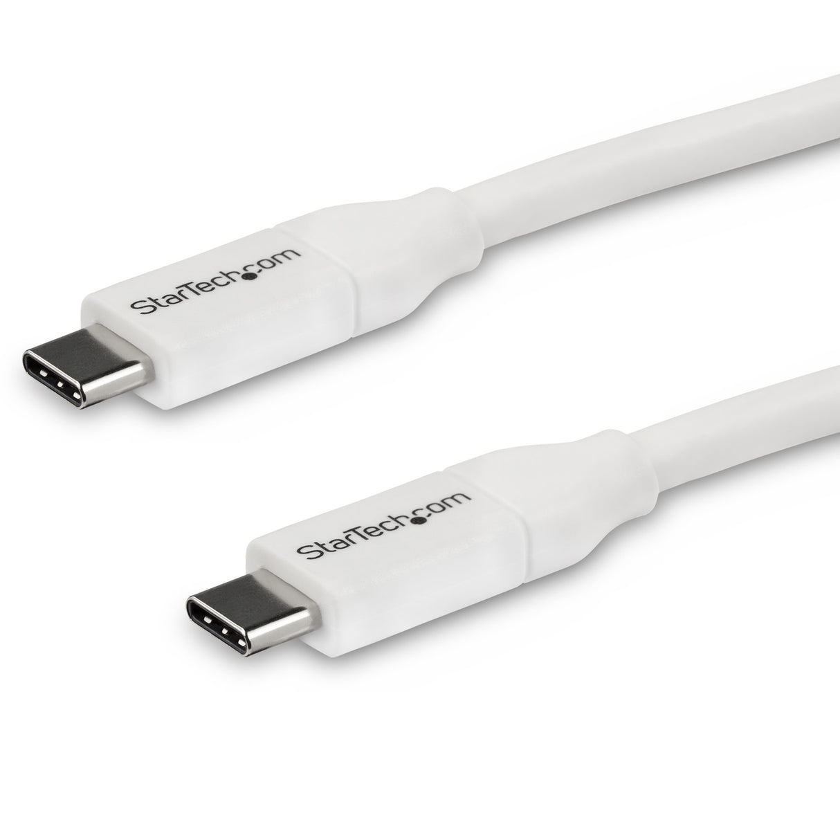 STARTECH USB C to USB C Cable - 13 ft | 4m - 5A PD - M|M - White - USB 2.0 - USB-IF Certified - USB Type C Cable - USB C Charging Cable (USB2C5C4MW)