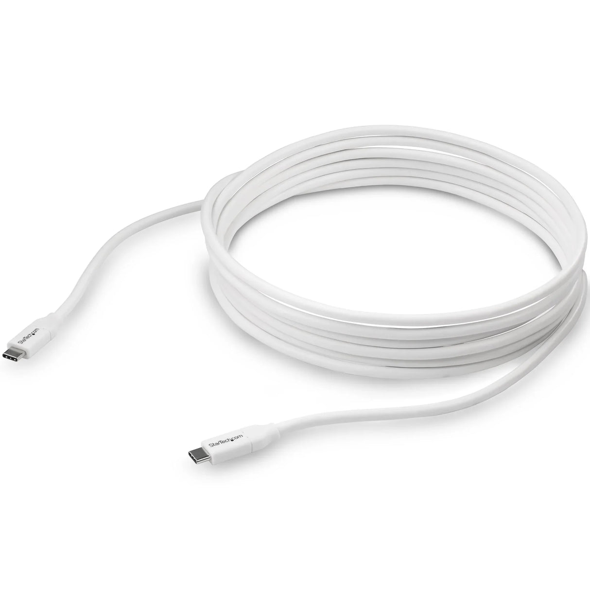 STARTECH USB C to USB C Cable - 13 ft | 4m - 5A PD - M|M - White - USB 2.0 - USB-IF Certified - USB Type C Cable - USB C Charging Cable (USB2C5C4MW)