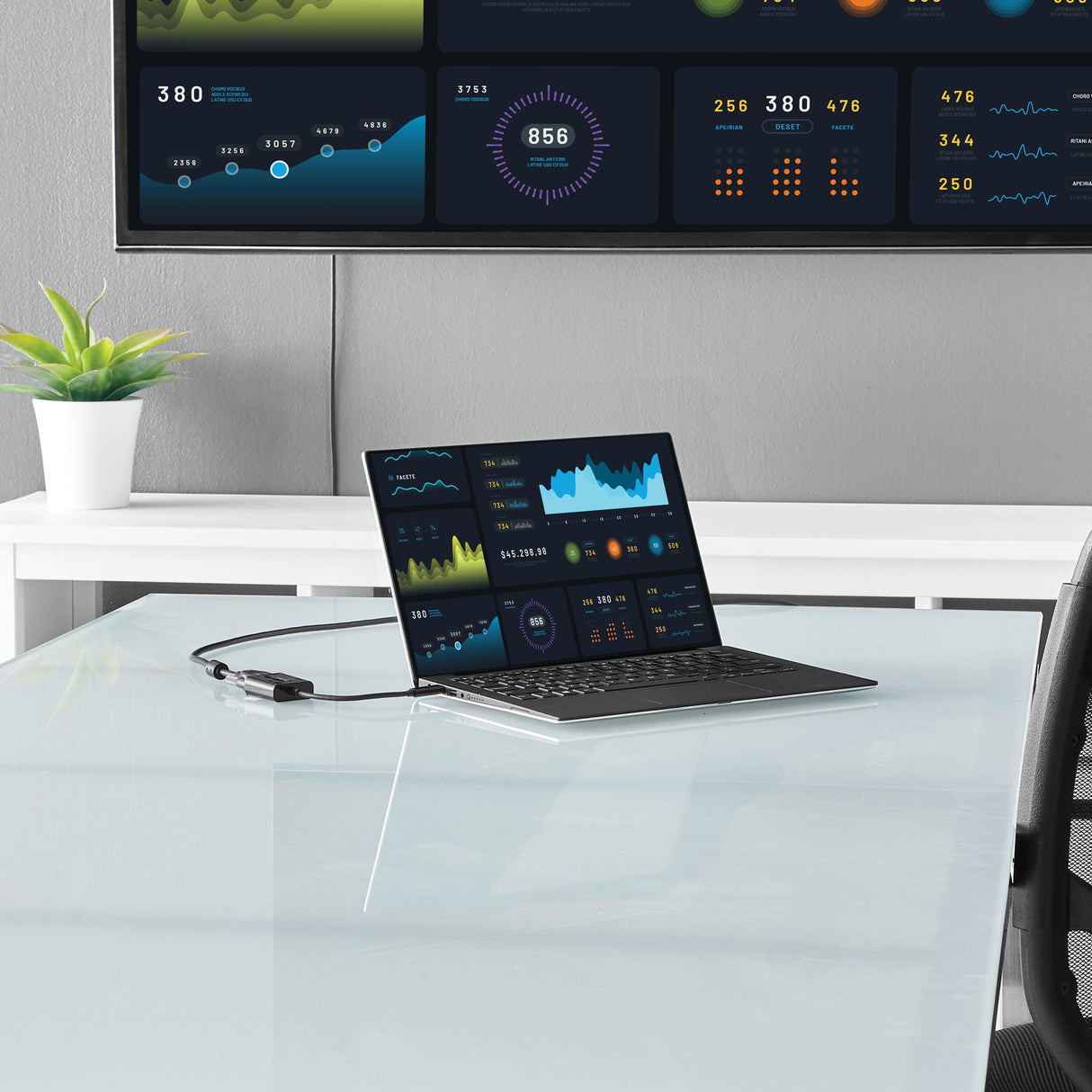 STARTECH USB-C to VGA Adapter - Black - 1080p