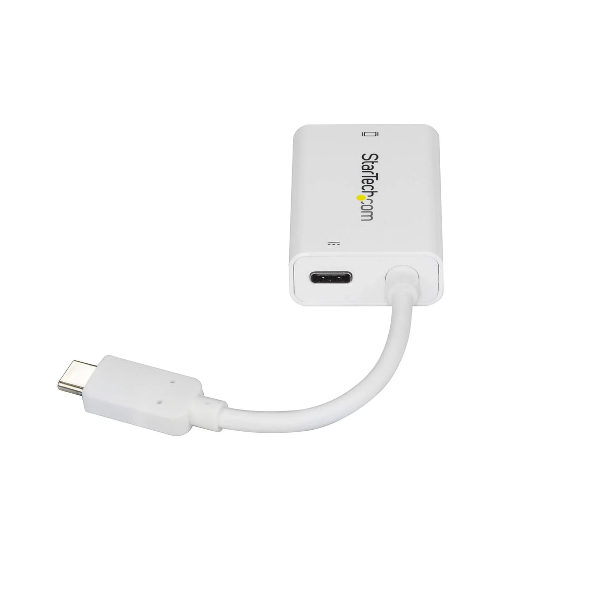 STARTECH USB C to VGA Adapter with Power Delivery - 1080p USB Type-C to VGA Monitor Video Converter w| Charging - 60W PD Pass-Through - Thunderbolt 3 Compatible - White (CDP2VGAUCPW) (CDP2VGAUCPW)