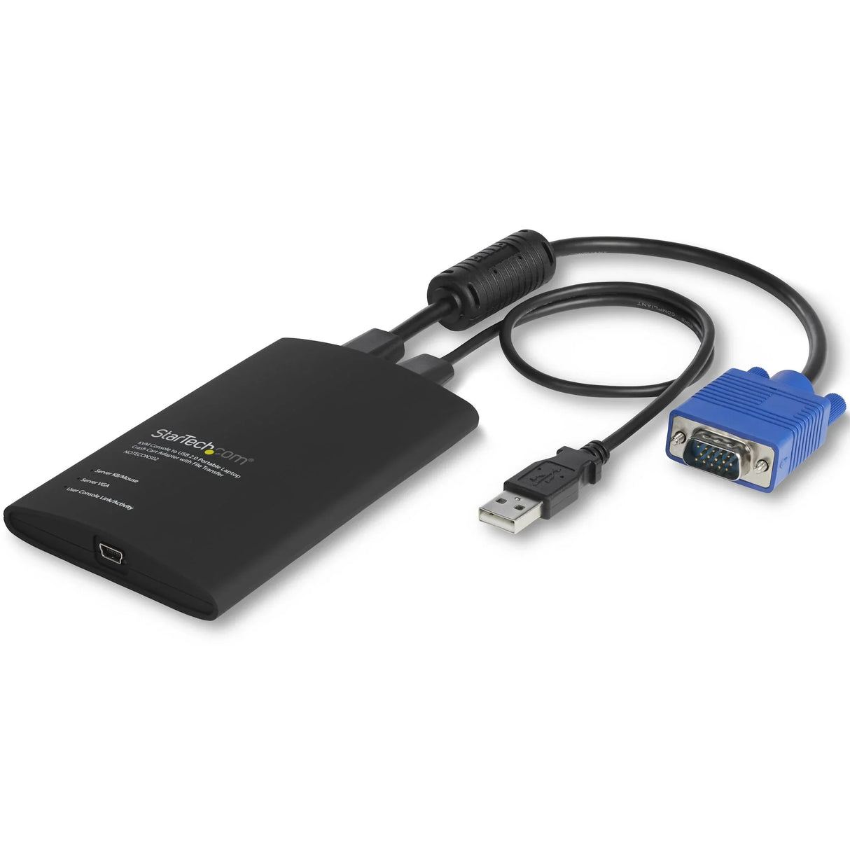 STARTECH USB Crash Cart Adapter - File Transfer & Video - Portable Server Room Laptop to KVM Console Crash Cart (NOTECONS02) (NOTECONS02)