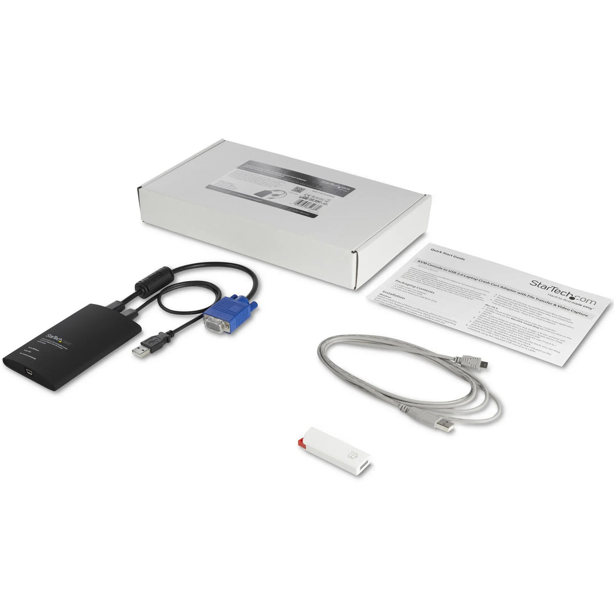 STARTECH USB Crash Cart Adapter - File Transfer & Video - Portable Server Room Laptop to KVM Console Crash Cart (NOTECONS02) (NOTECONS02)
