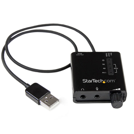 STARTECH USB Sound Card w| SPDIF Digital Audio & Stereo Mic | External Sound Card for Laptop or PC | SPDIF Output (ICUSBAUDIO2D) (ICUSBAUDIO2D)