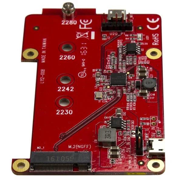 STARTECH USB to M.2 SATA Converter for Raspberry Pi and Development Boards - M.2 NGFF SATA SSD Adapter (PIB2M21)