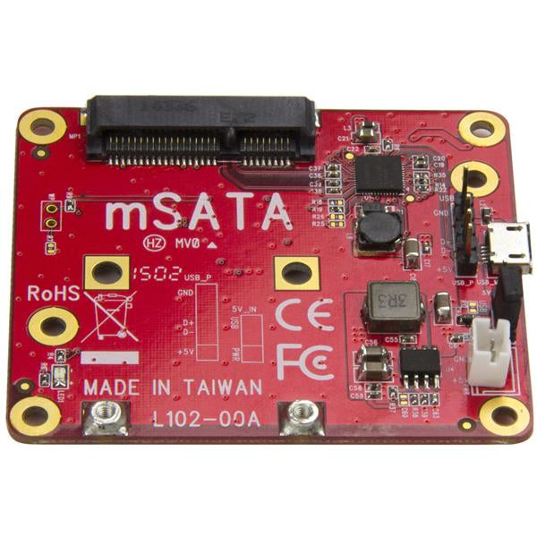 STARTECH USB to mSATA Converter for Raspberry Pi and Development Boards - USB to mini SATA Adapter for Raspberry Pi (PIB2MS1)