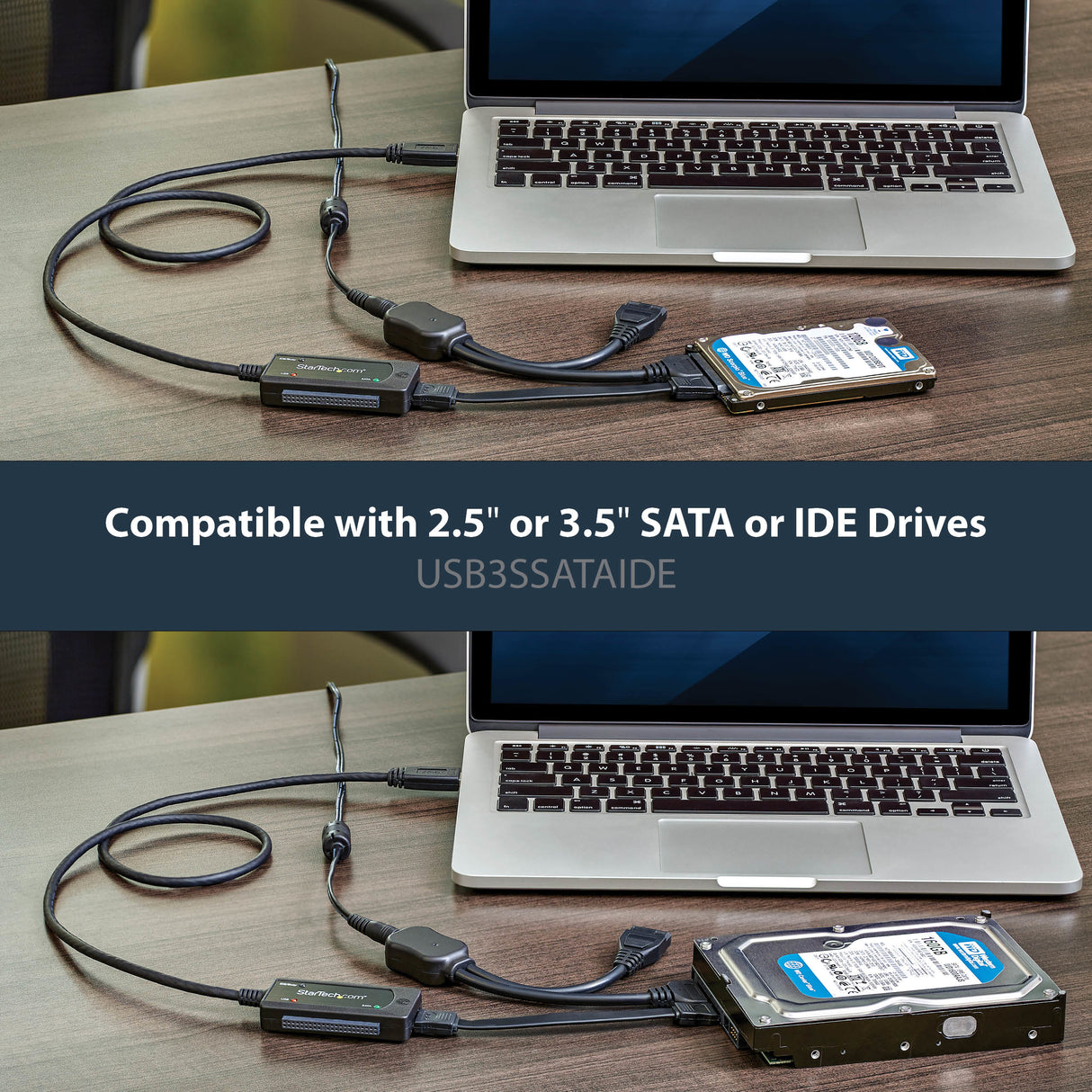 STARTECH USB to SATA Adapter Cable - 2.5in and 3.5in Drives - USB 3.1 - 10Gbps - External Hard Drive Cable - Hard Drive Adapter Cable (USB312SAT3)