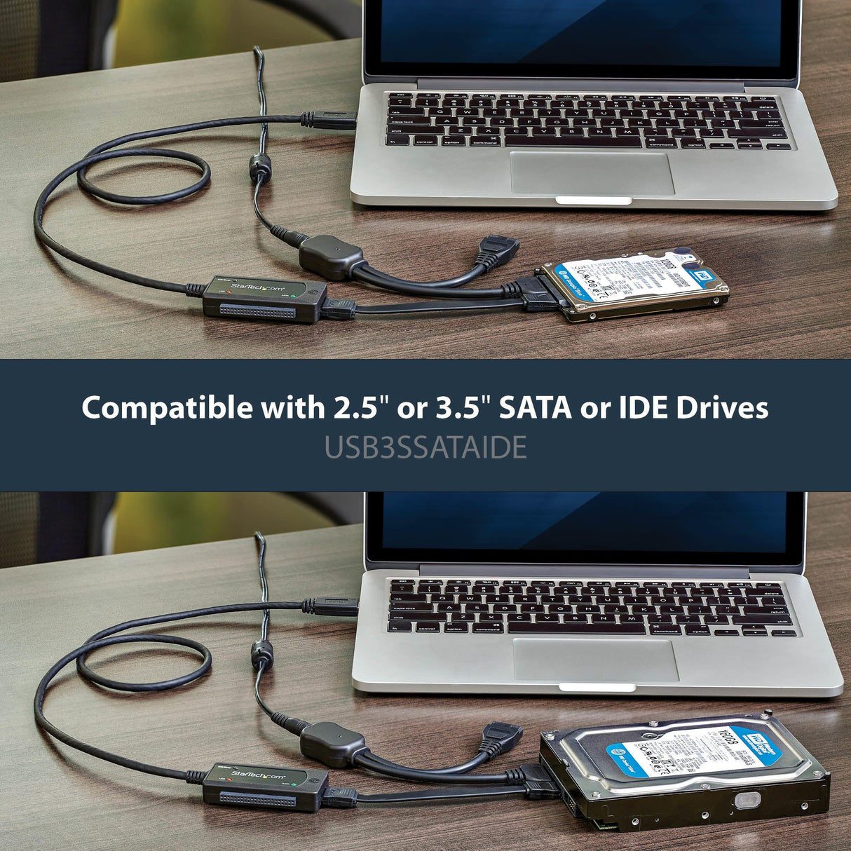 STARTECH USB to SATA Adapter Cable - 2.5in and 3.5in Drives - USB 3.1 - 10Gbps - External Hard Drive Cable - Hard Drive Adapter Cable (USB312SAT3)
