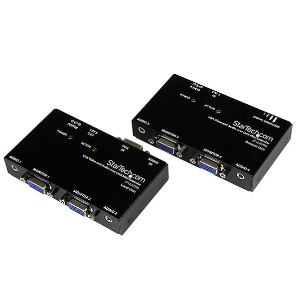 STARTECH VGA Video Extender over Cat 5 with Audio - Up to 500ft (150m) - VGA over Cat5 Extender - 1 Local and 1 Remote (ST122UTPA)