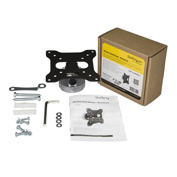 STARTECH Wall Mount Monitor Arm - Aluminum - Supports 13’’ to 27’’ Monitors - VESA Mount - TV Wall Mount - TV Mount (ARMWALL) (ARMWALL)