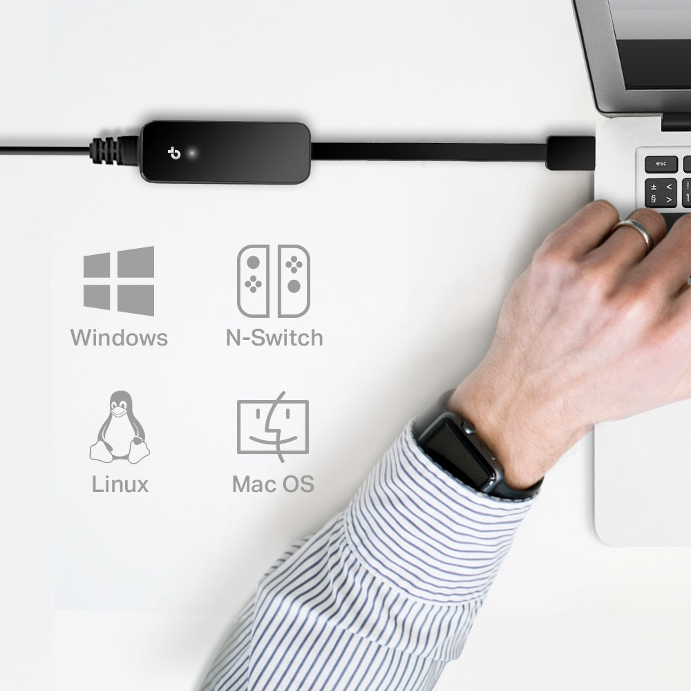 TP-LINK 10|100|1000Mbps RJ45 | USB 3.0 Port | AX88179 | Black (UE306)