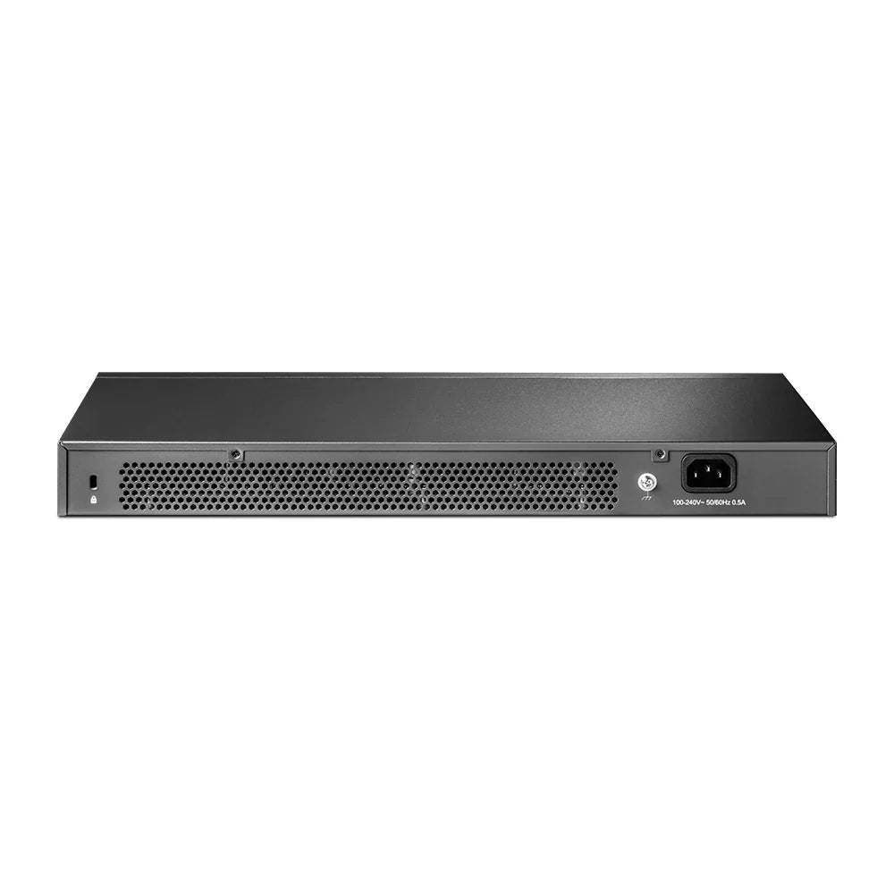 TP-LINK 24× 10|100|1000 Mbps RJ45 | 4× 10G SFP+ | 1× RJ45 Console Port | 1× Micro-USB | 128 Gbps | 95.23 Mpps | 16 K MAC | Jumbo Frame 9 KB | 440 × 180 × 44 mm (TL-SG3428X)