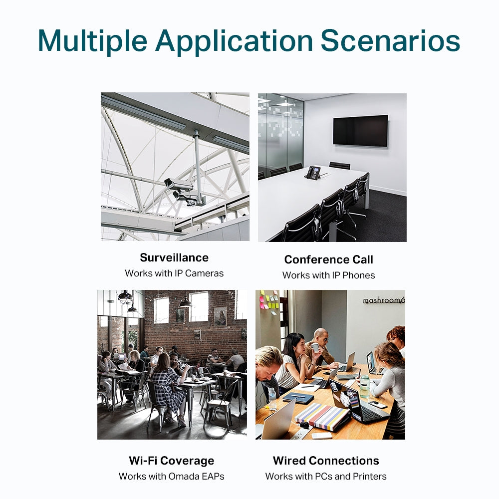 TP-LINK 36 Gbps | 26.78 Mpps | 16x 10|100|1000 Mbps RJ-45 | 2x 1G RJ-45 | 2x Combo SFP | 440x180x44 mm (TL-SG1218MP)