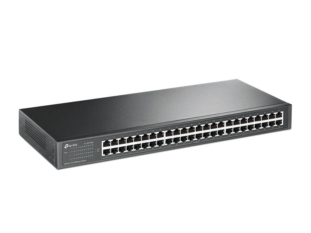 TP-LINK 48-Port 10|100Mbps Rackmount Switch | 9.6 Gbps | Black (TL-SF1048)