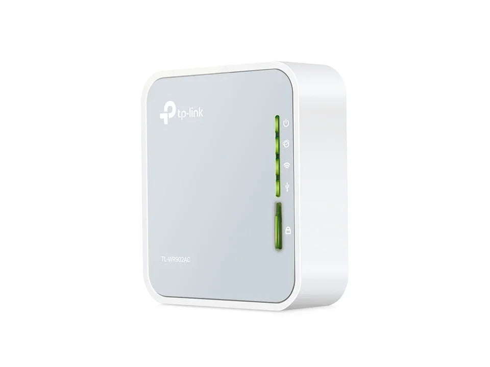 TP-LINK 5V|2A | USB 2.0 | WPS Button | IEEE 802.11ac|n|a 5GHz IEEE 802.11b|g|n 2.4GHz | 2.4GHz and 5GHz (TL-WR902AC)