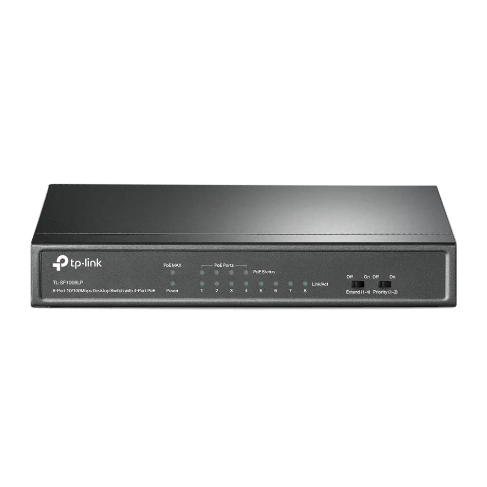 TP-LINK 8-Port 10|100Mbps Desktop Switch with 4-Port PoE (TL-SF1008LP)