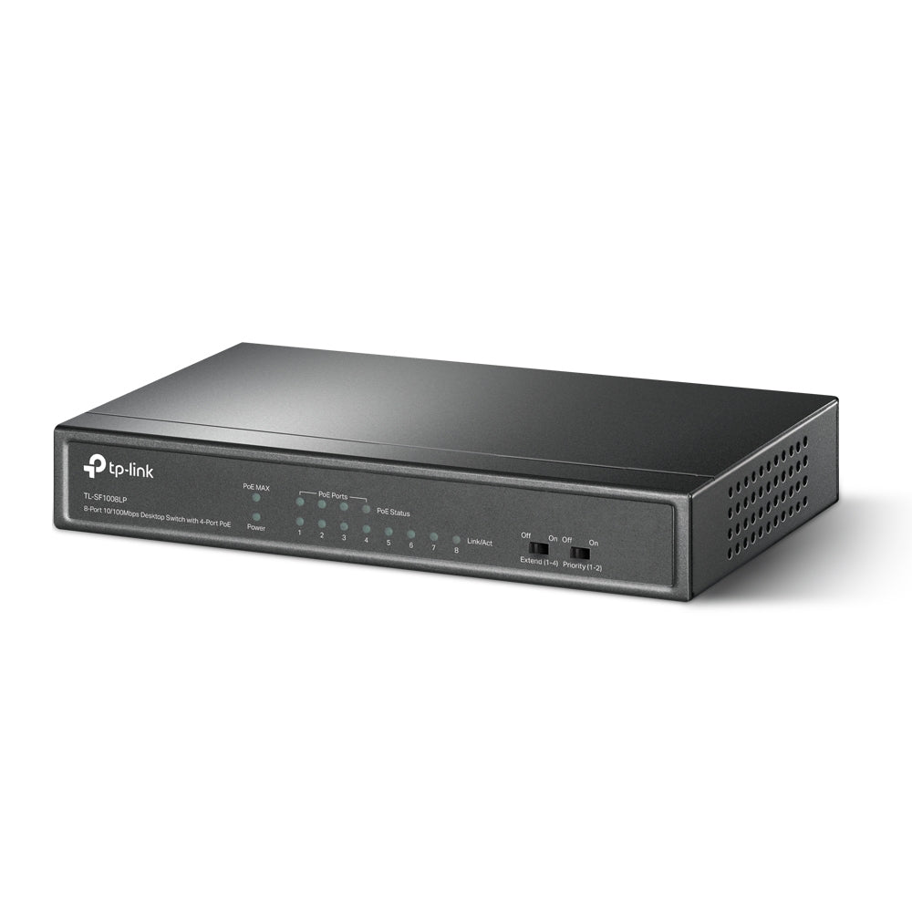 TP-LINK 8-Port 10|100Mbps Desktop Switch with 4-Port PoE (TL-SF1008LP)