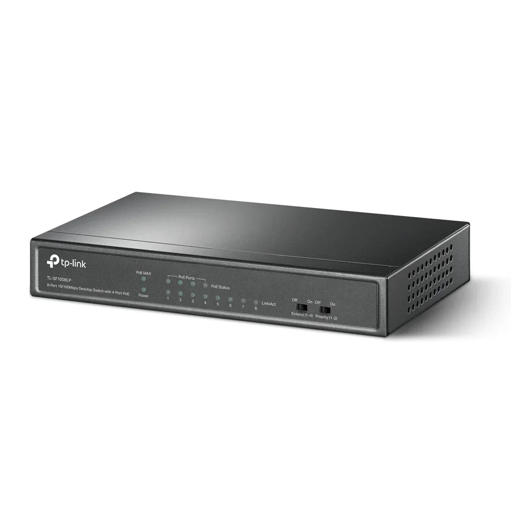 TP-LINK 8-Port 10|100Mbps Desktop Switch with 4-Port PoE (TL-SF1008LP)