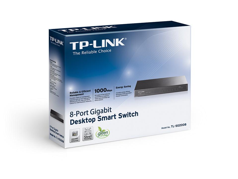 TP-LINK 8 x RJ-45 | 10|100|1000 Mbps | 16 Gbps | 8k MAC | 11.9 Mpps (TL-SG2008)